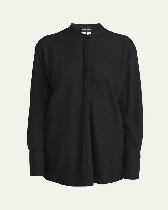 Fluid Wool Button Down Shirt